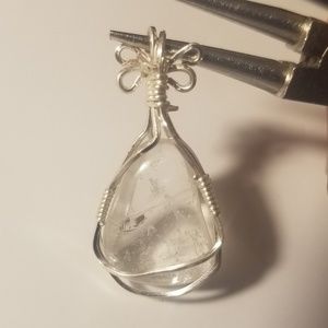 Clear quartz pendant